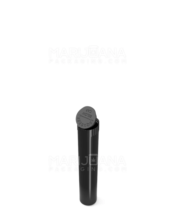 Pop Top Plastic Opaque Pre-Roll Tubes | 70mm - Black - 1000 Count