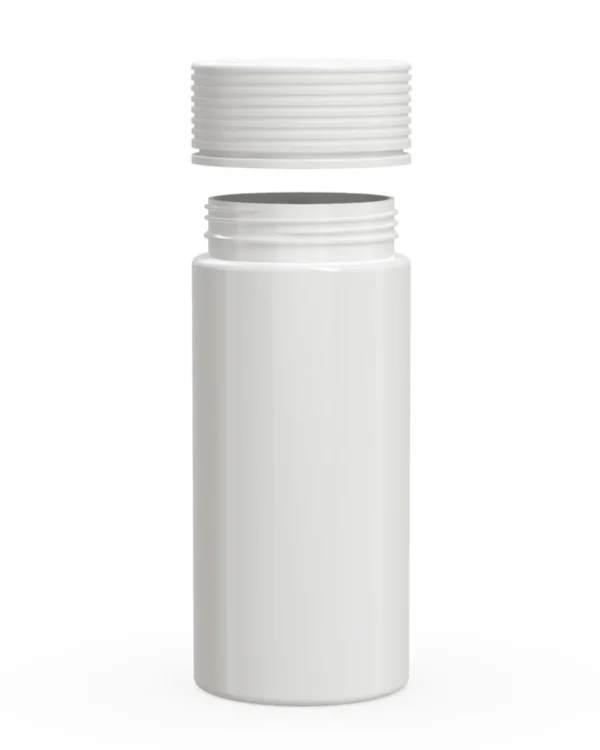 Child Resistant Black Plastic Spiral Jar w/ Black Cap | 55mm - 8oz - 300 Count - Image 6