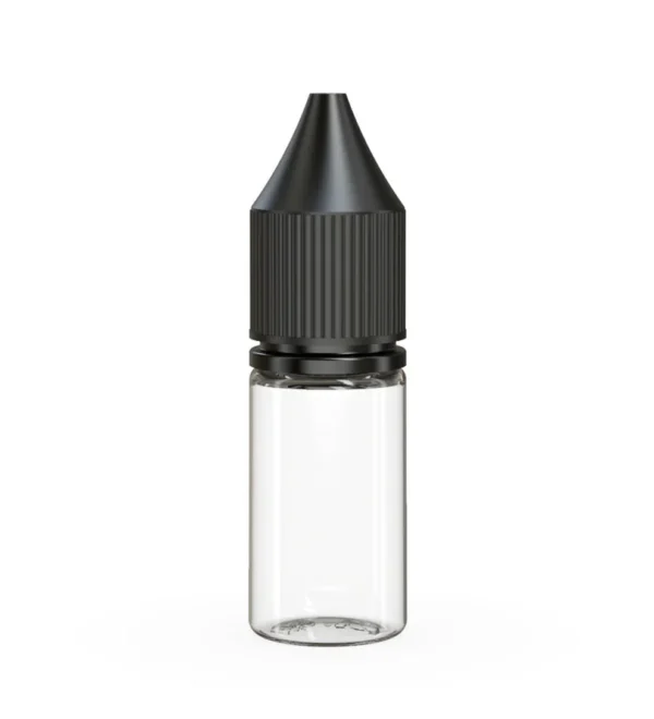 Child Resistant Unicorn V3 PET Dropper Bottles Opaque Black 10mL - w/ Black Lid - 2000 Count - Image 5
