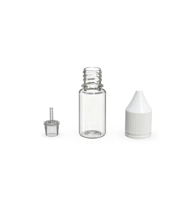 Child Resistant Unicorn V3 PET Dropper Bottles Clear - Image 2
