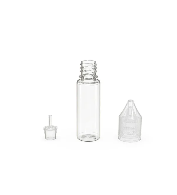 Child Resistant Unicorn V3 PET Dropper Bottles Clear