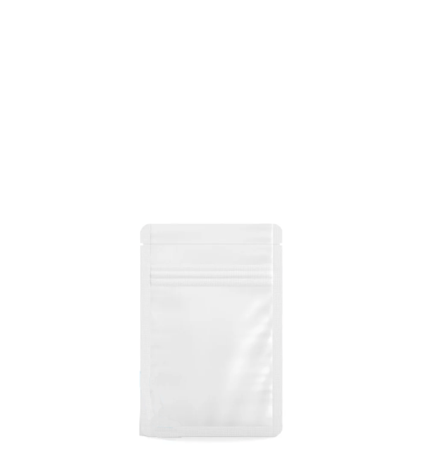 Matte White Mylar Bag (Tear Notch) | 3in x 4.5in - 1g - 1000 Count